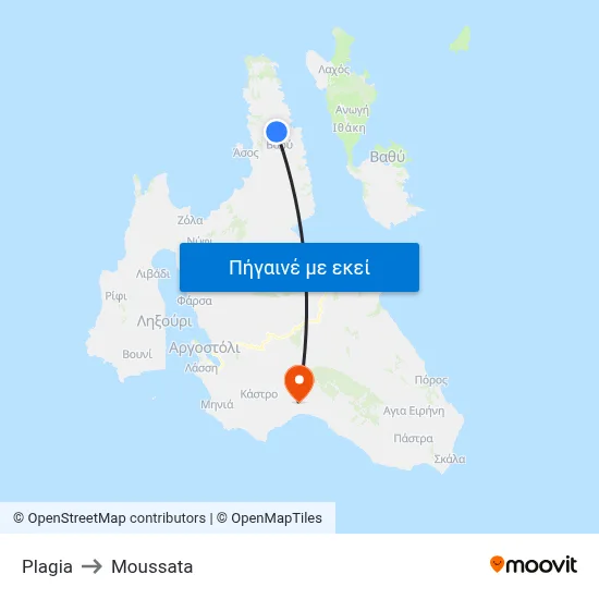 Plagia to Moussata map