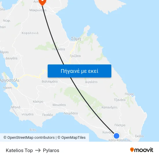 Katelios Top to Pylaros map