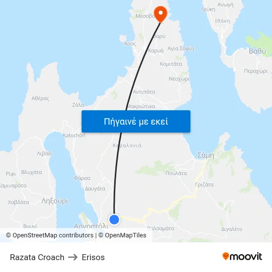 Razata Croach to Erisos map