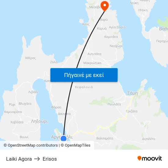 Laiki Agora to Erisos map