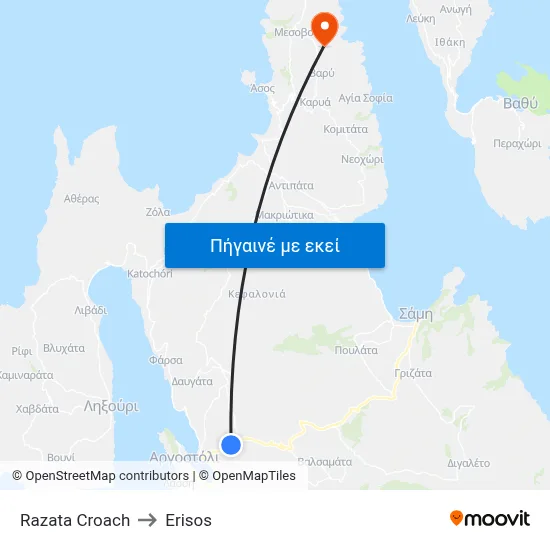 Razata Croach to Erisos map