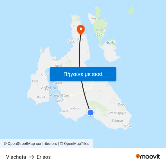 Vlachata to Erisos map