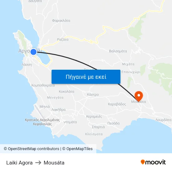 Laiki Agora to Mousáta map