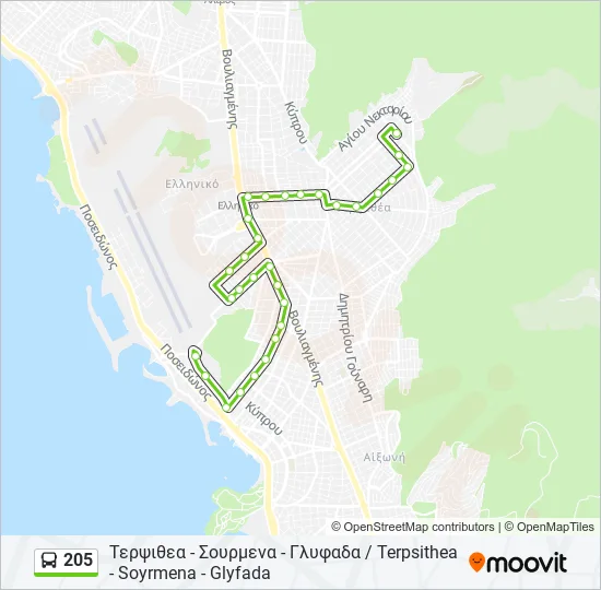205  Line Map
