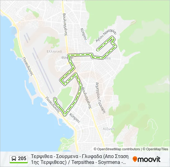 205  Line Map