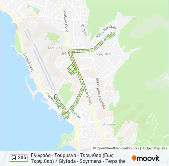 205  Line Map
