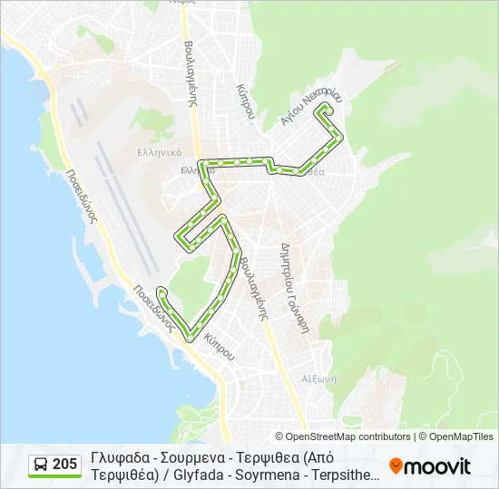 205  Line Map