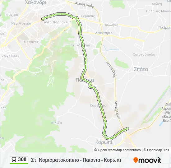 308  Line Map