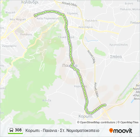 308  Line Map