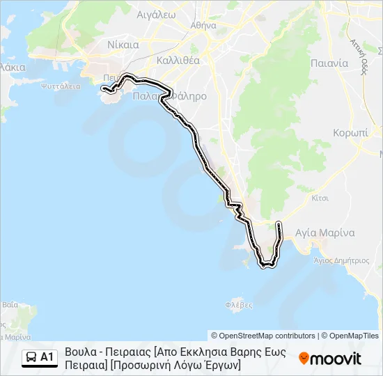 Α1 Bus Line Map