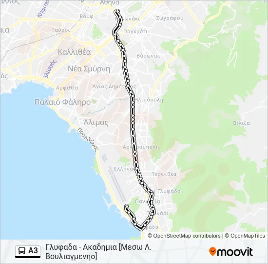 Α3 Bus Line Map
