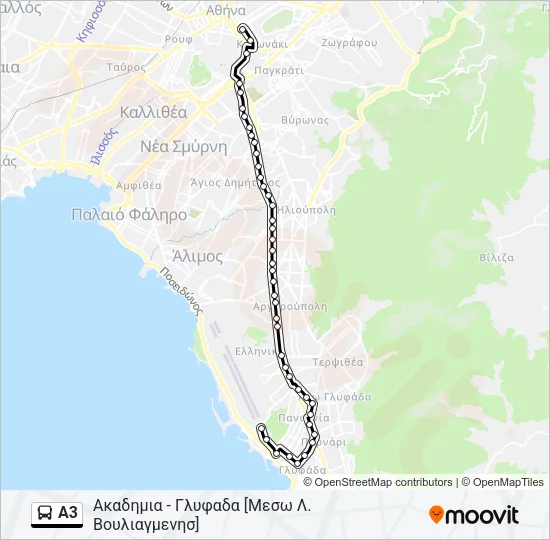 Α3 Bus Line Map