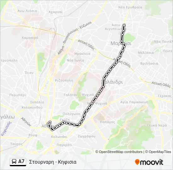 Α7 Bus Line Map