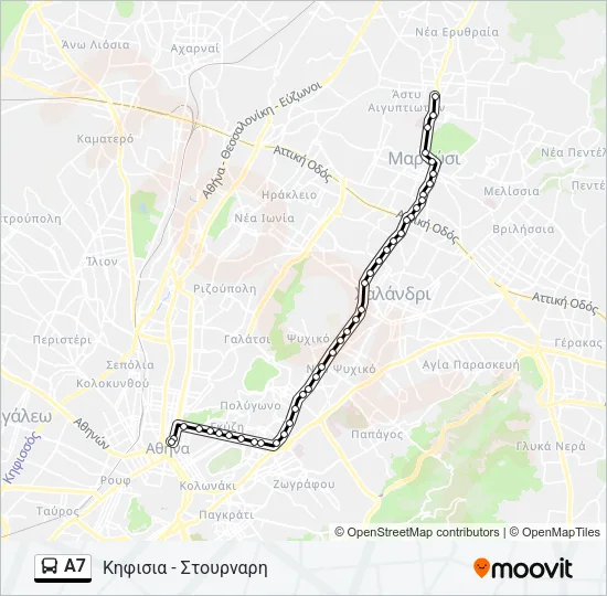 Α7 Bus Line Map