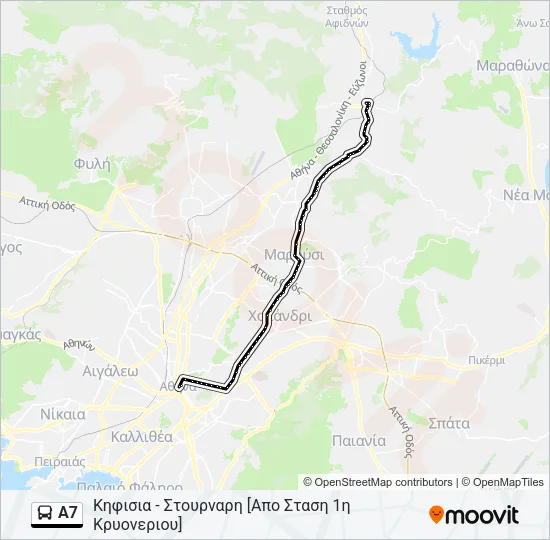 Α7 Bus Line Map