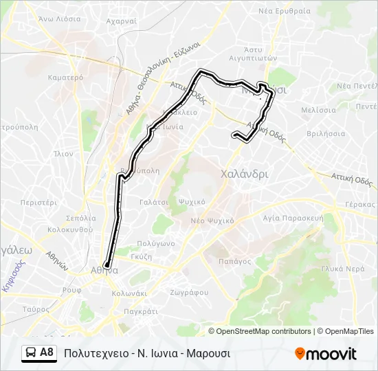 Α8 Bus Line Map