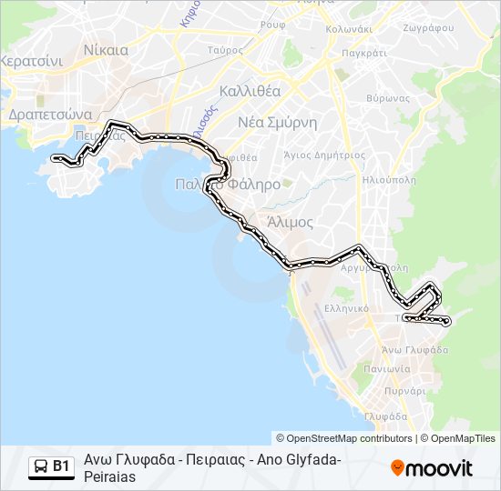 Β1 bus Line Map
