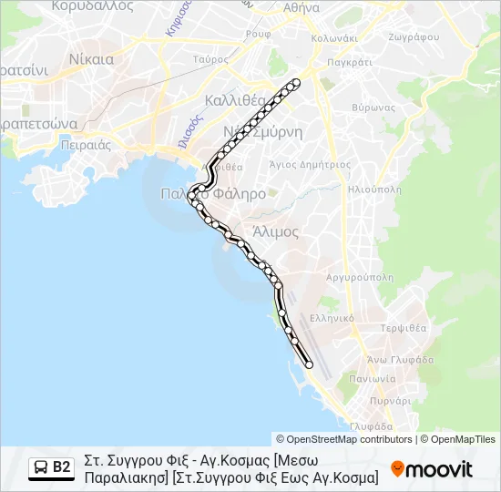 Β2 Bus Line Map
