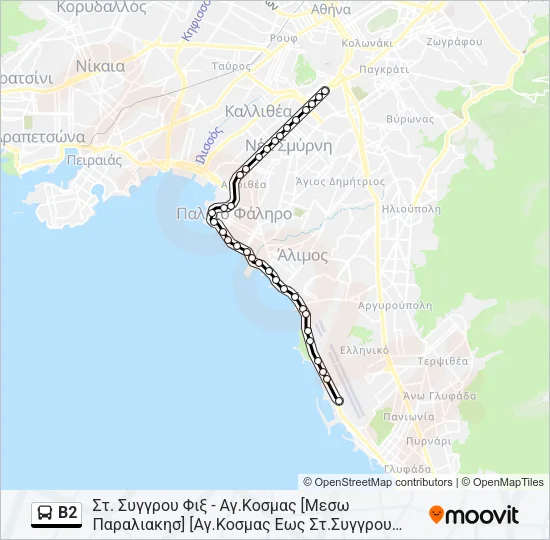 Β2 Bus Line Map