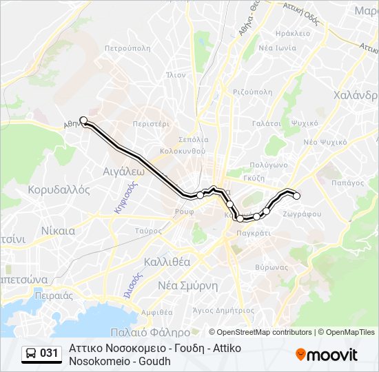 031 bus Line Map