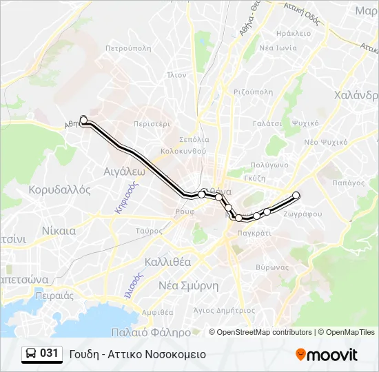 031 Bus Line Map