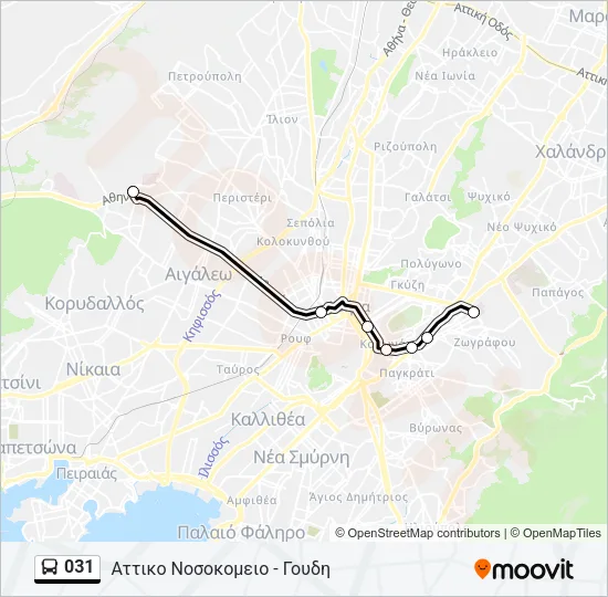 031 Bus Line Map
