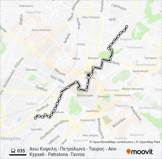 035 bus Line Map