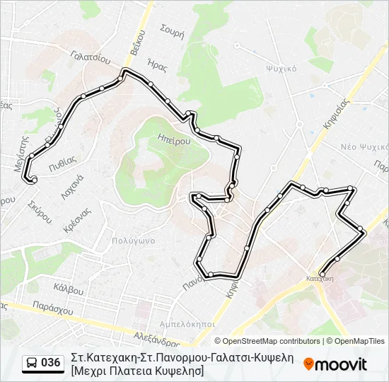 036 Bus Line Map