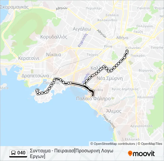 040 Bus Line Map