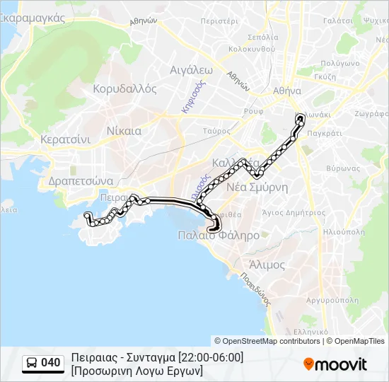 040 Bus Line Map