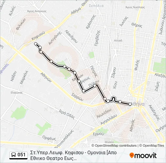 051 Bus Line Map