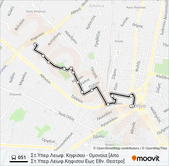 051 Bus Line Map