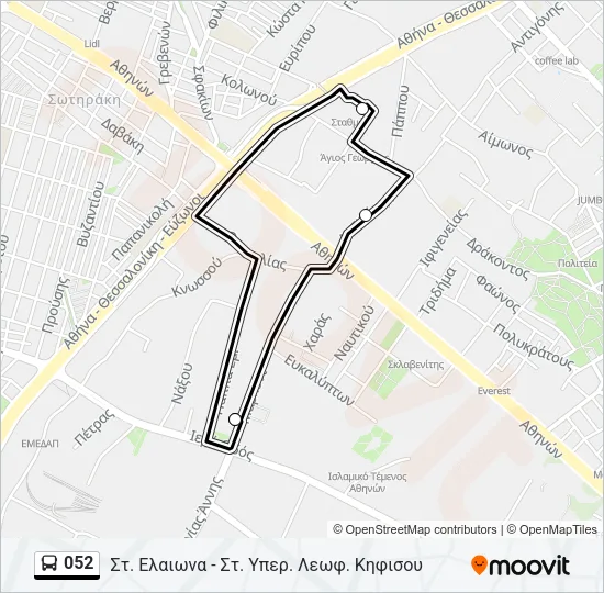 052 Bus Line Map