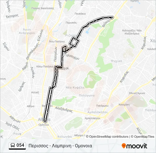 054 Bus Line Map