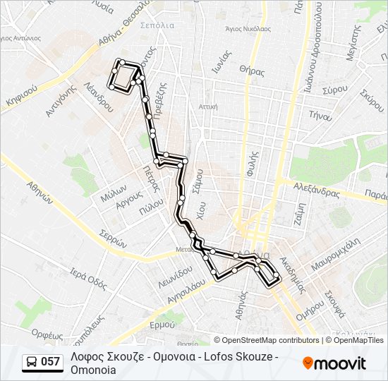 057 bus Line Map