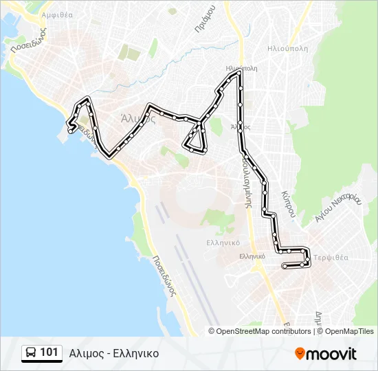 101 Bus Line Map