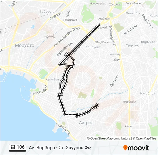 106 Bus Line Map