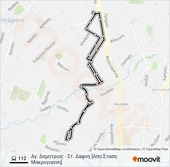 112 Bus Line Map