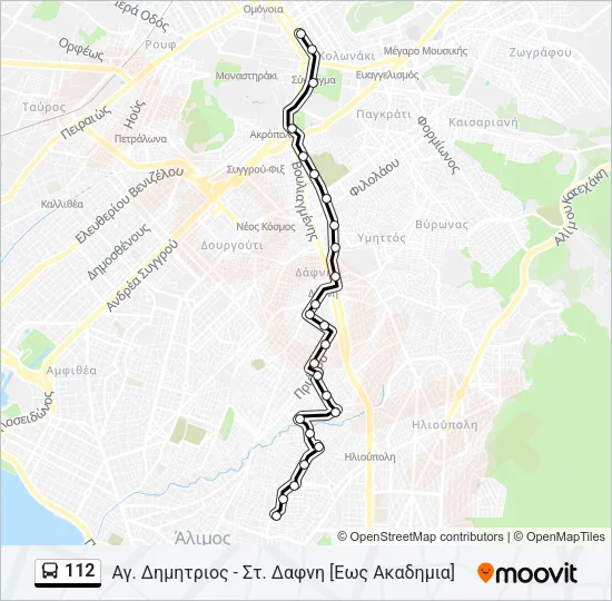 112 Bus Line Map