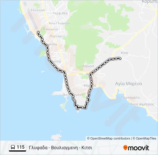 115 Bus Line Map
