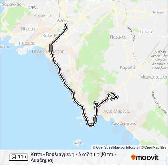115 Bus Line Map