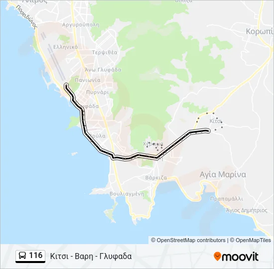 116 Bus Line Map