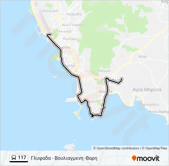117 Bus Line Map
