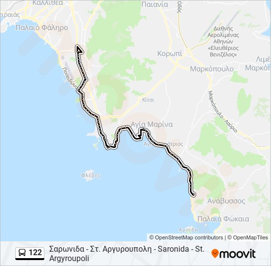 122 bus Line Map