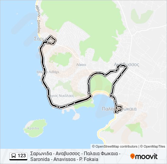 123 bus Line Map