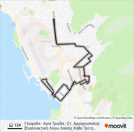 124 Bus Line Map