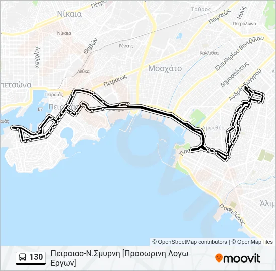 130 Bus Line Map