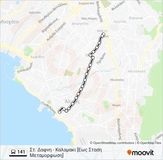 141 Bus Line Map