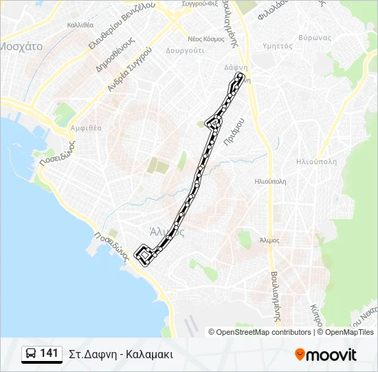 141 Bus Line Map