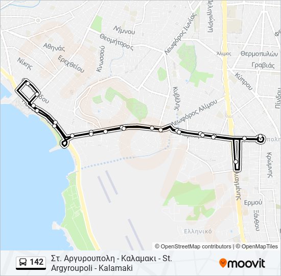 142 bus Line Map